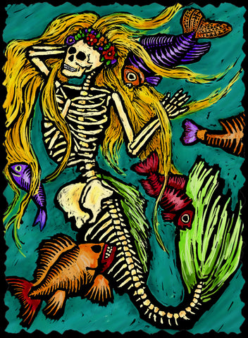 Sirena, Mermaid - Dia De Los Muertos #2107